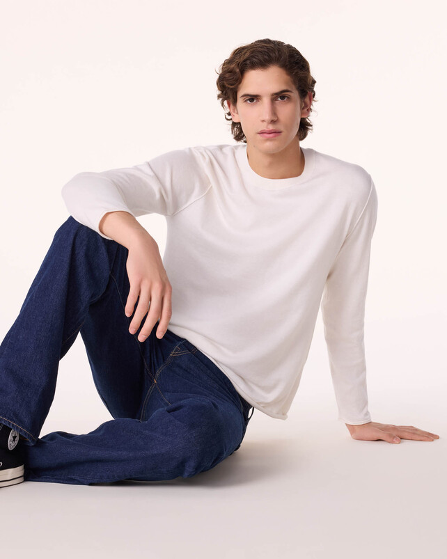 kujten Pull connie Pull Coton-Cachemire Homme Col Rond 1 fil