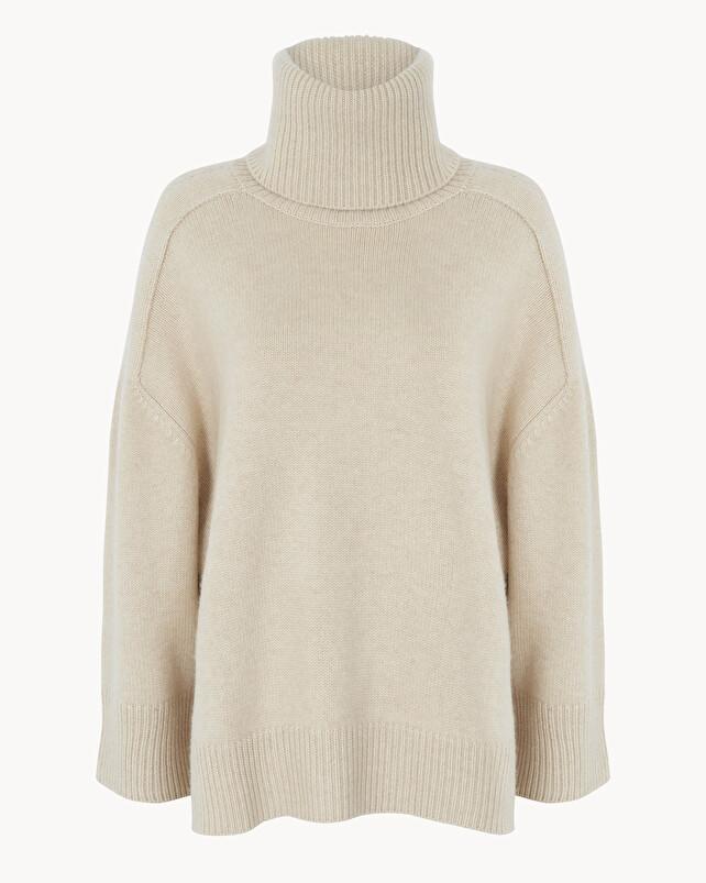 Kujten Pull Diana Pull Cachemire Col Roulé Oversize 8 Fils
