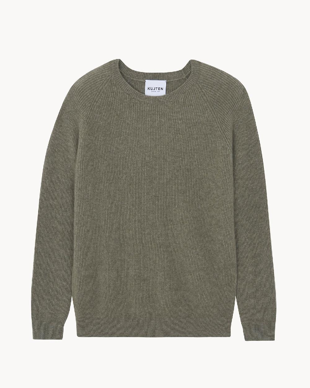 Kujten Pull Doron Pull Col Rond Cachemire Côtes Anglaises 2 Fils