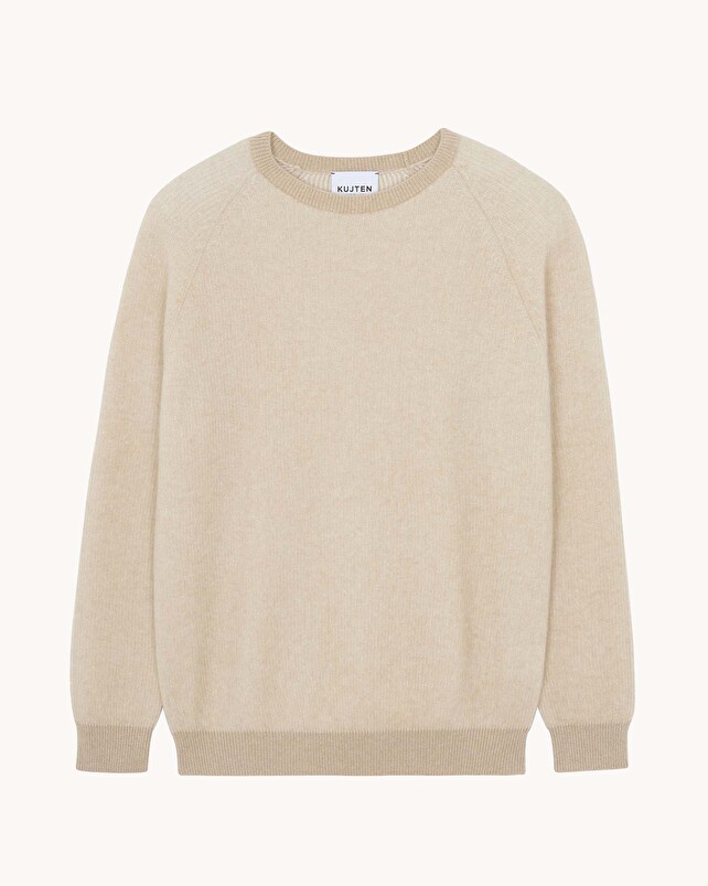 Kujten Pull Doron Pull Col Rond Cachemire Côtes Anglaises 2 Fils