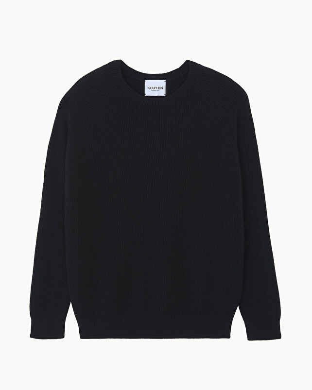 kujten Pull doron Pull Col Rond Cachemire Côtes Anglaises 2 fils
