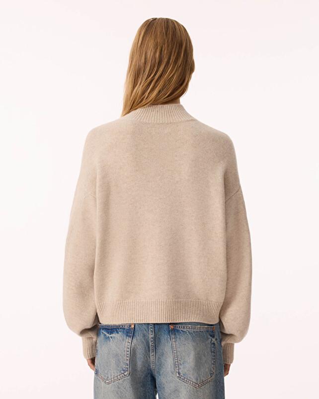 Kujten Pull Fany Pull Cachemire Femme Col Cheminée 4 Fils