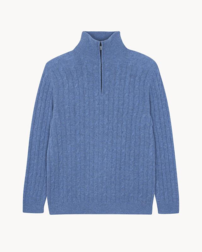 Kujten Pull Hector Pull Col Camioneur Cachemire Torsadé 4 Fils