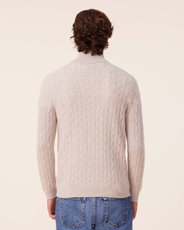 Kujten Pull Hector Pull Col Camioneur Cachemire Torsadé 4 Fils