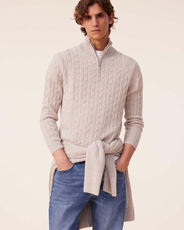 kujten Pull hector Pull Col Camioneur Cachemire Torsadé 4 fils