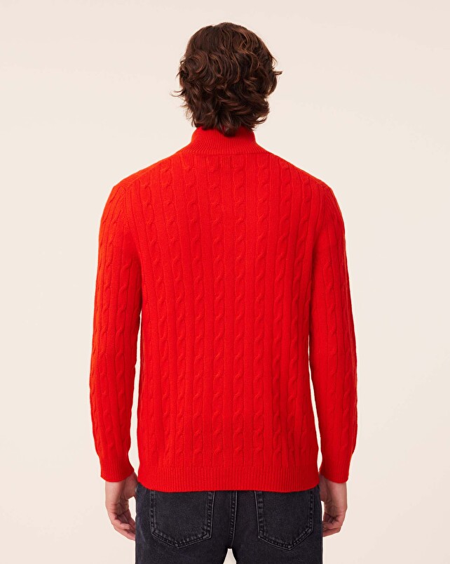 Kujten Pull Hector Pull Col Camioneur Cachemire Torsadé 4 Fils