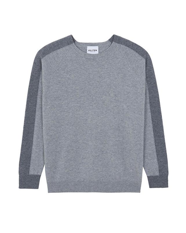 kujten Pull ian Pull Cachemire Homme Col Rond Colorblock 2 fils kujten Pull ian Pull Cachemire Homme Col Rond Colorblock 2 fils