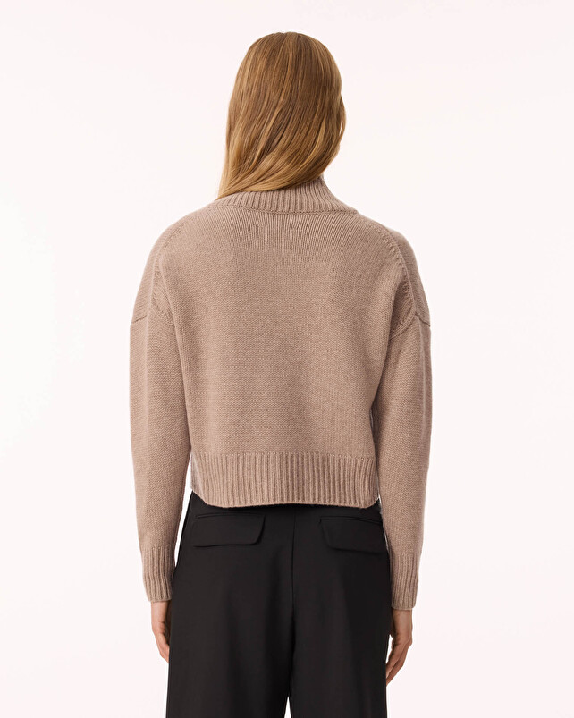 Kujten Pull Ichi Pull Cachemire Femme Col Montant 6 Fils