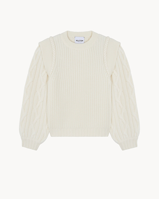 kujten Pull iza Pull Cachemire Femme Col Rond 6 fils