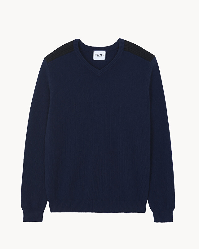 kujten Pull jerem Pull Cachemire Homme Col V 2 fils