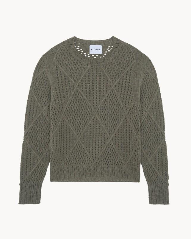 kujten Pull kaia Pull Col Rond Ajouré Cachemire 4 fils