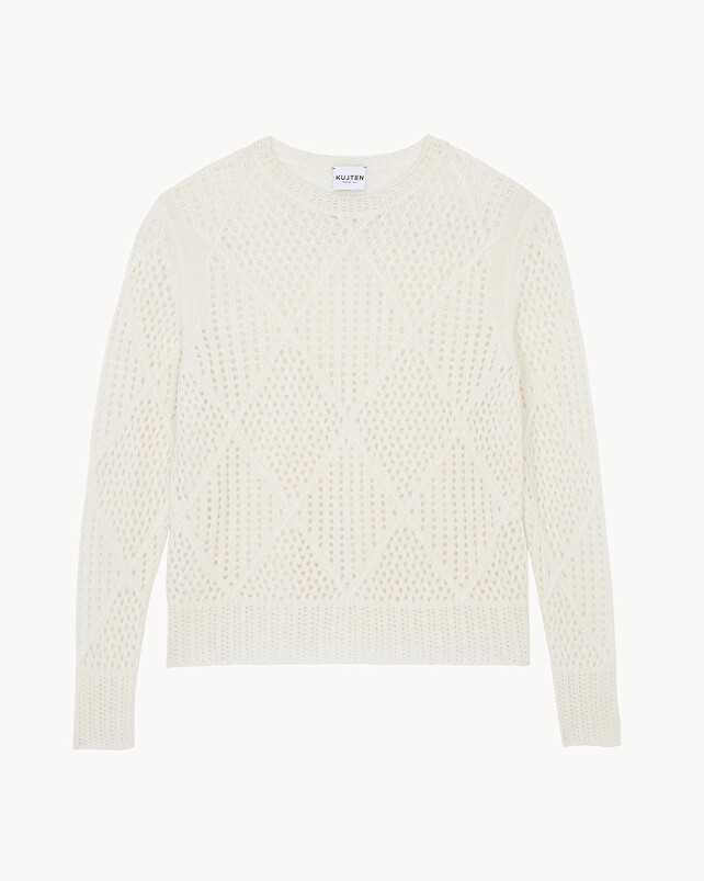 kujten Pull kaia Pull Col Rond Ajouré Cachemire 4 fils