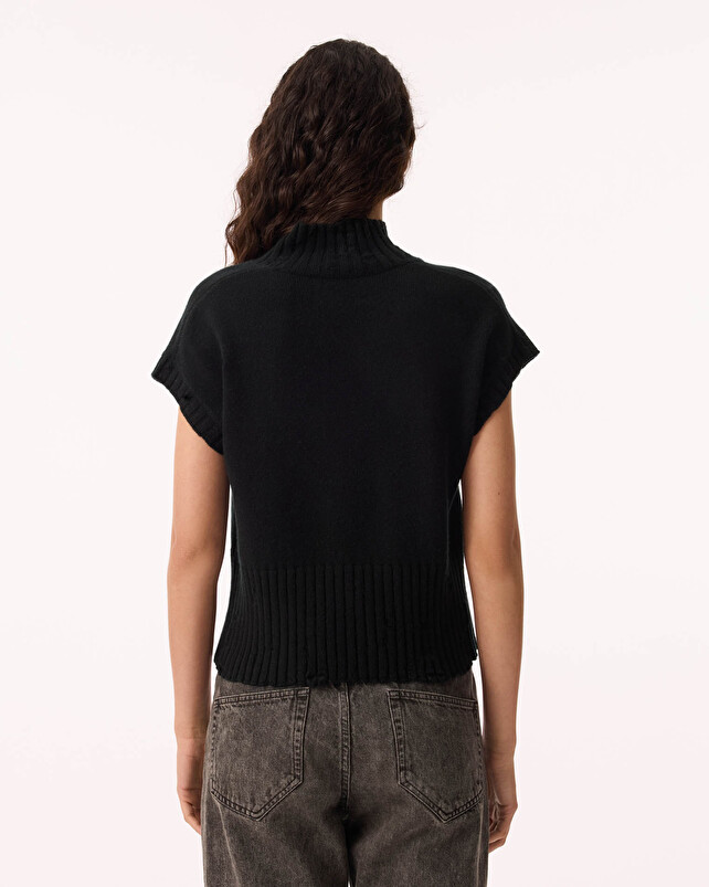 Kujten Pull Lala Pull Cachemire Femme Col Cheminée 4 Fils