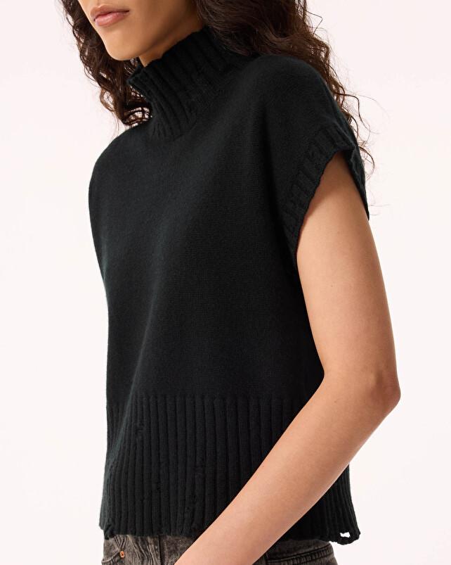 Kujten Pull Lala Pull Cachemire Femme Col Cheminée 4 Fils