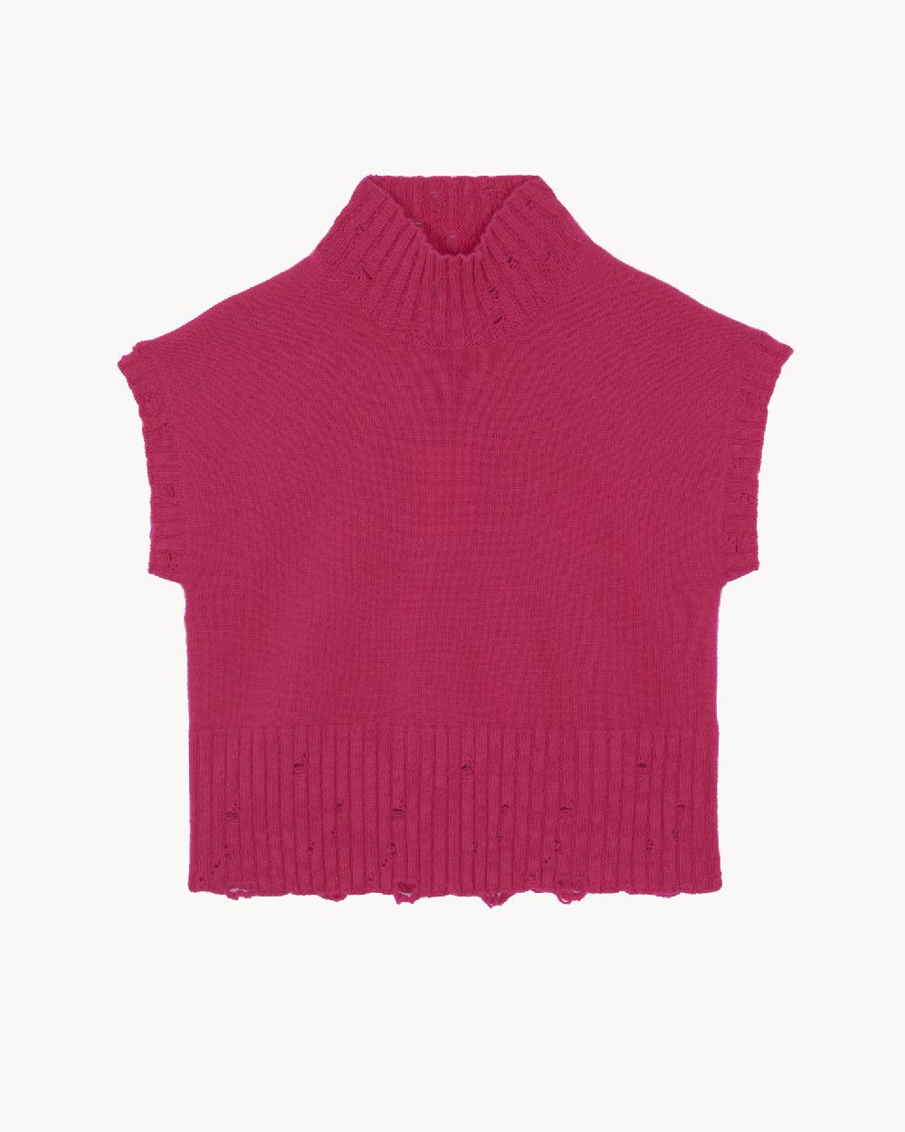 Kujten Pull Lala Pull Cachemire Femme Col Cheminée 4 Fils