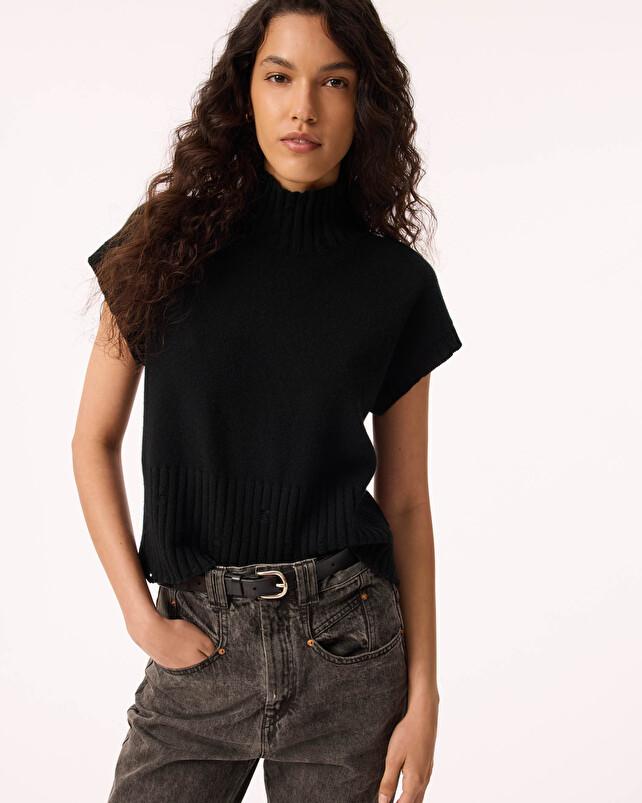 kujten Pull lala Pull Cachemire Femme Col Cheminée 4 fils