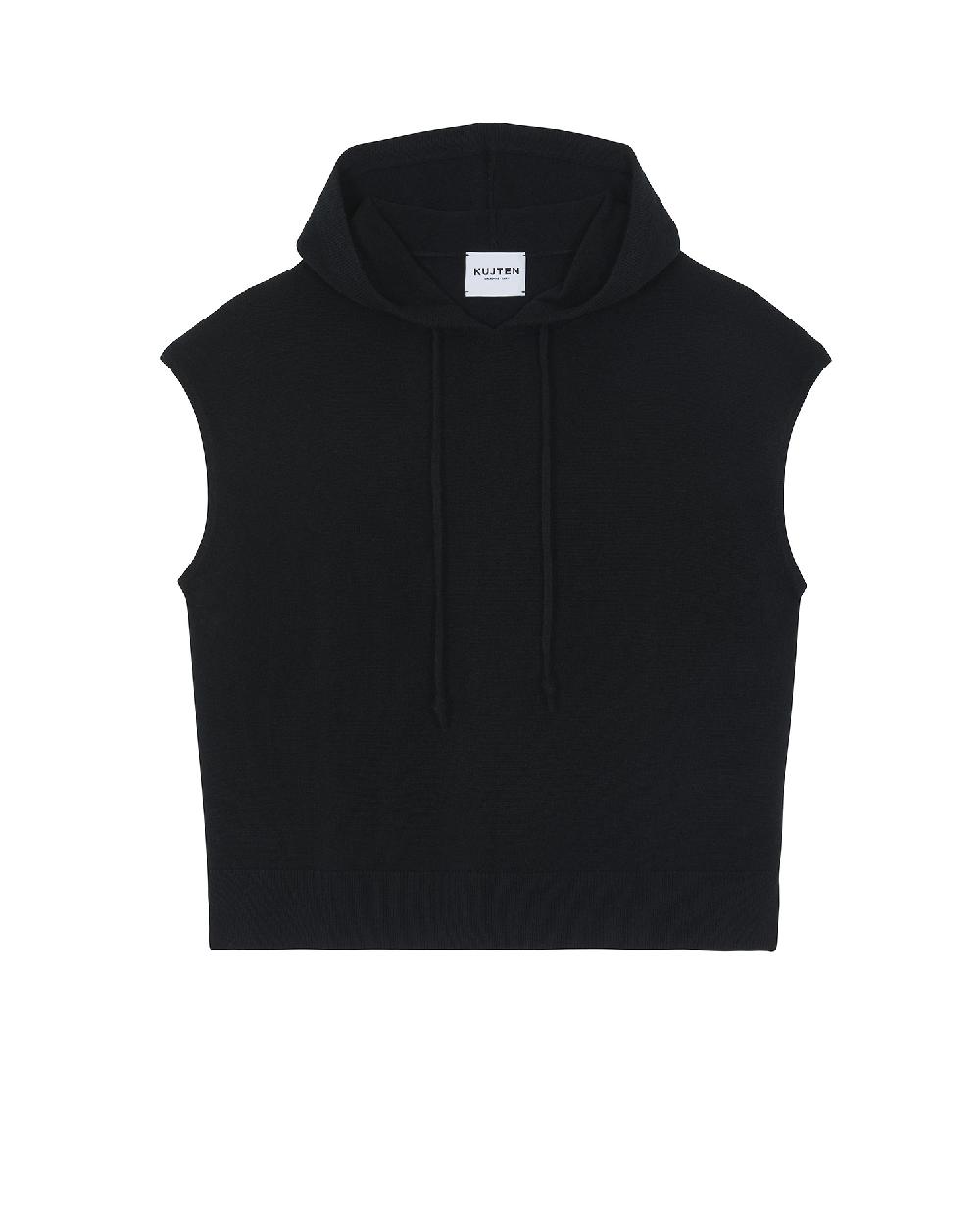 Kujten Pull Laure Pull Capuche Sans Manches Cachemire