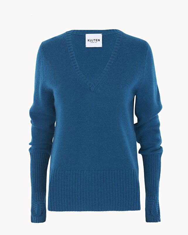 kujten Pull ley Pull Cachemire Col V Manches Mitaines 4 fils