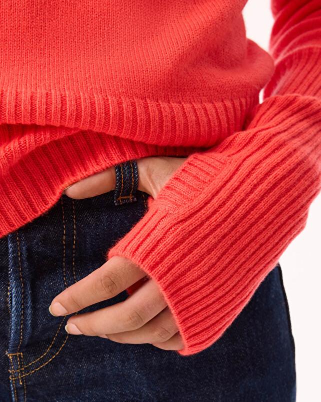 Kujten Pull Ley Pull Cachemire Col V Manches Mitaines 4 Fils