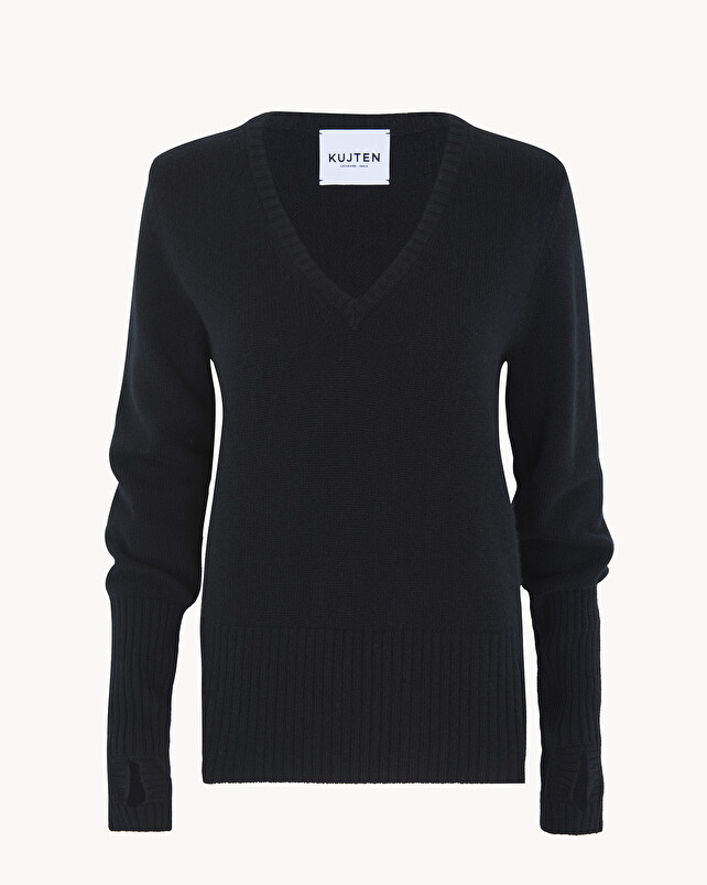 kujten Pull ley Pull Cachemire Col V Manches Mitaines 4 fils