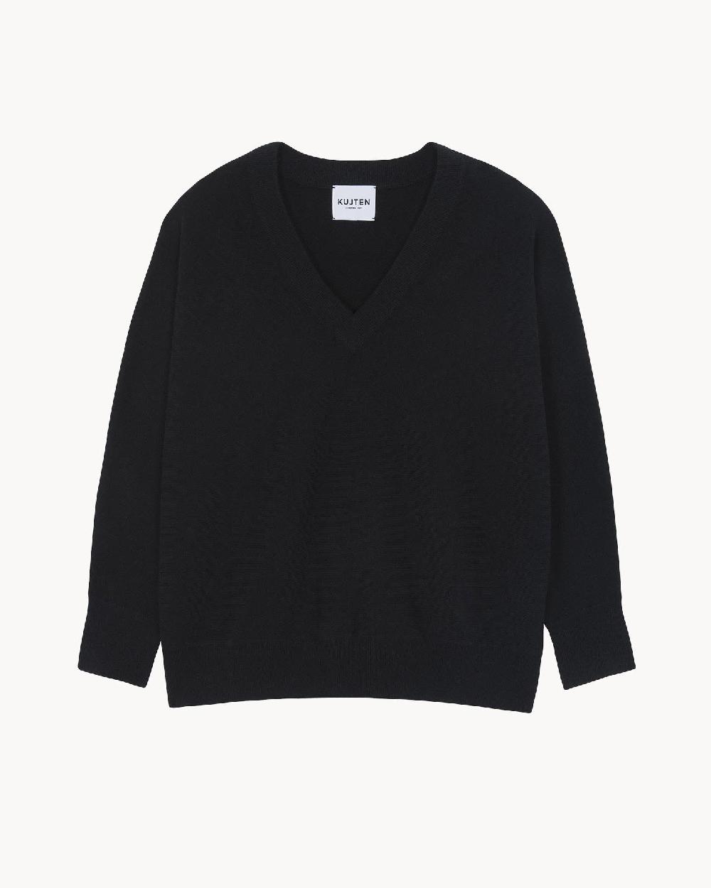 Kujten Pull Line Pull Cachemire Col V Oversize 2 Fils
