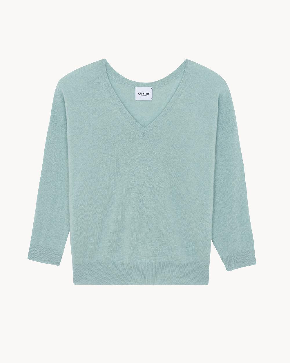 Kujten Pull Lolita Pull Cachemire Femme Col V Boyfriend 2 Fils