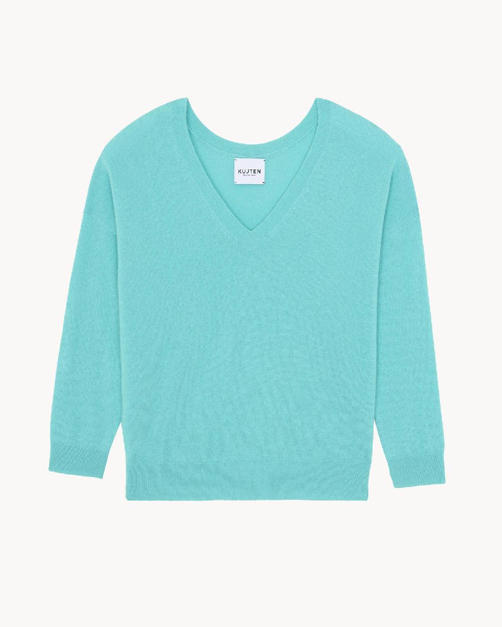 Kujten Pull Lolita Pull Cachemire Femme Col V Boyfriend 2 Fils