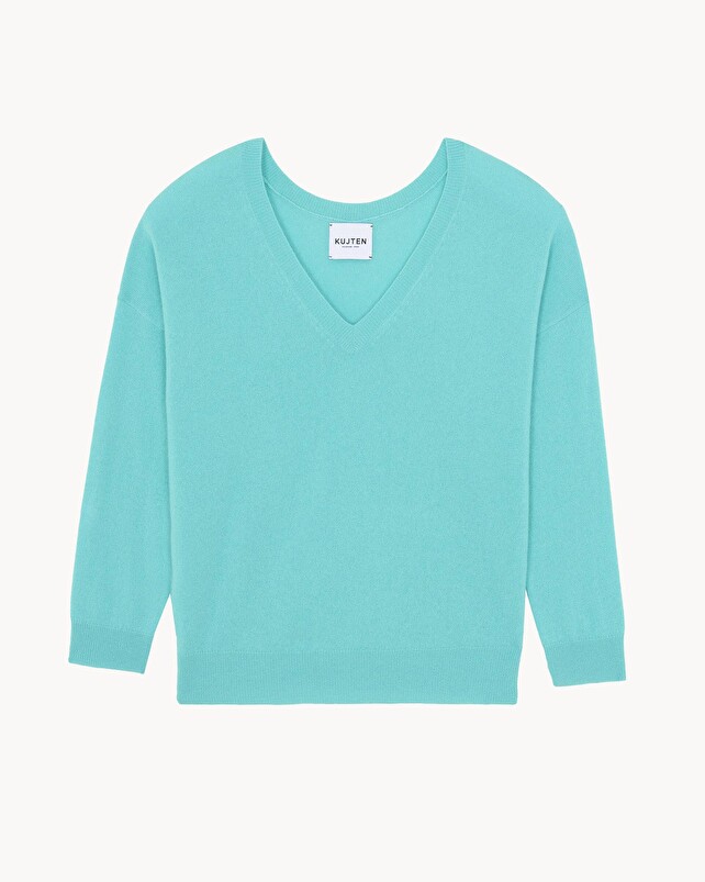 kujten Pull lolita Pull Cachemire Femme Col V Boyfriend 2 fils