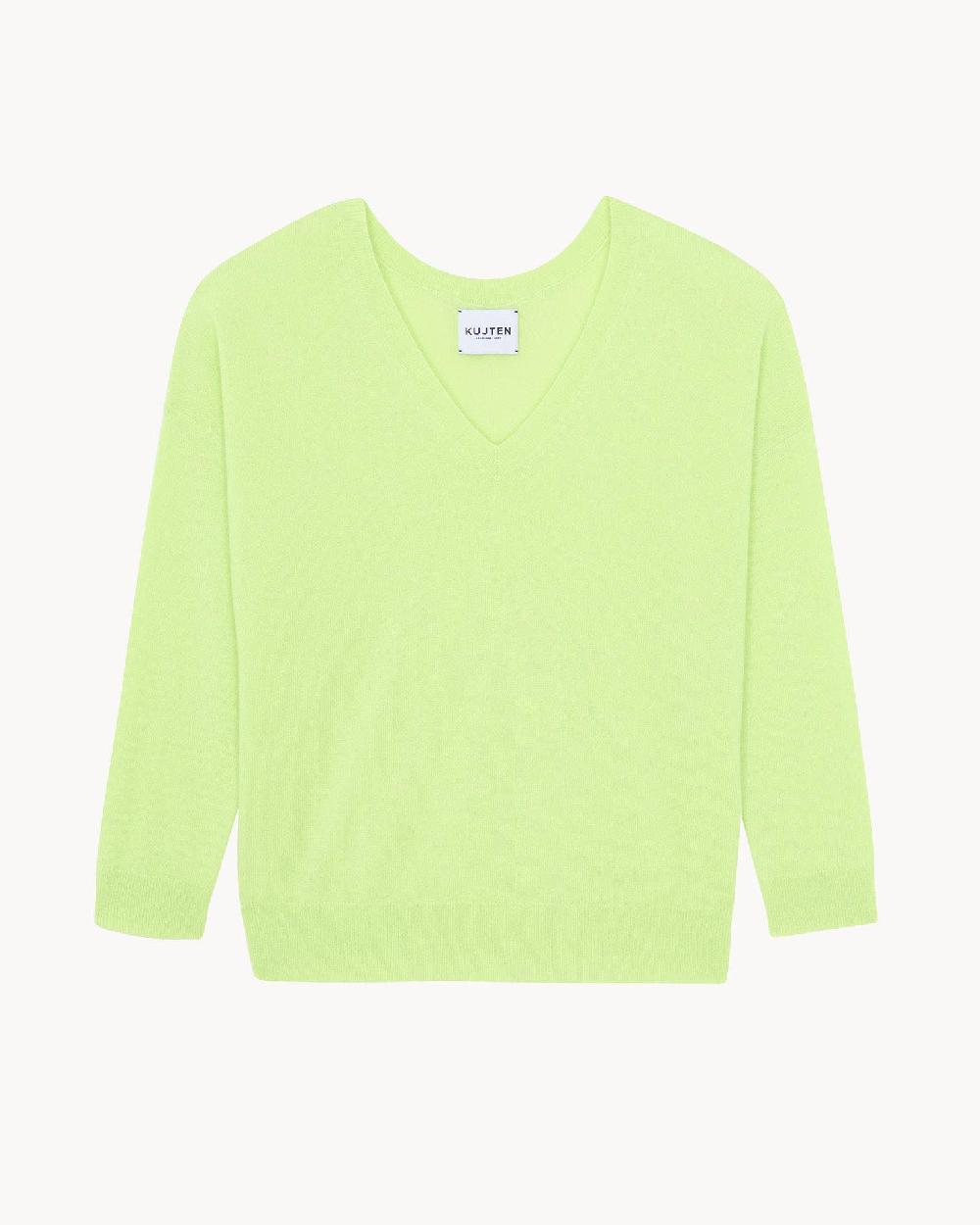 Kujten Pull Lolita Pull Cachemire Femme Col V Boyfriend 2 Fils