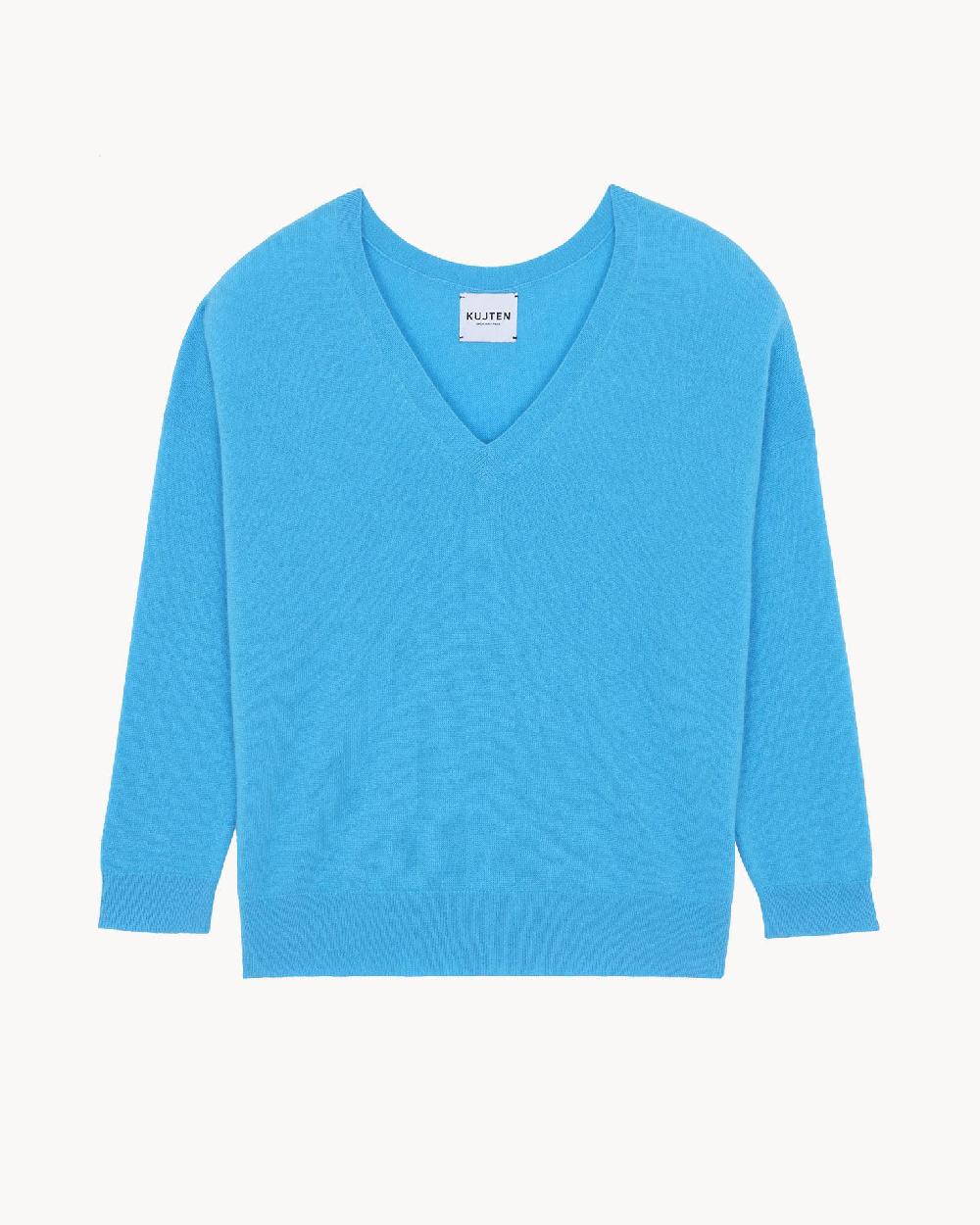 Kujten Pull Lolita Pull Cachemire Femme Col V Boyfriend 2 Fils