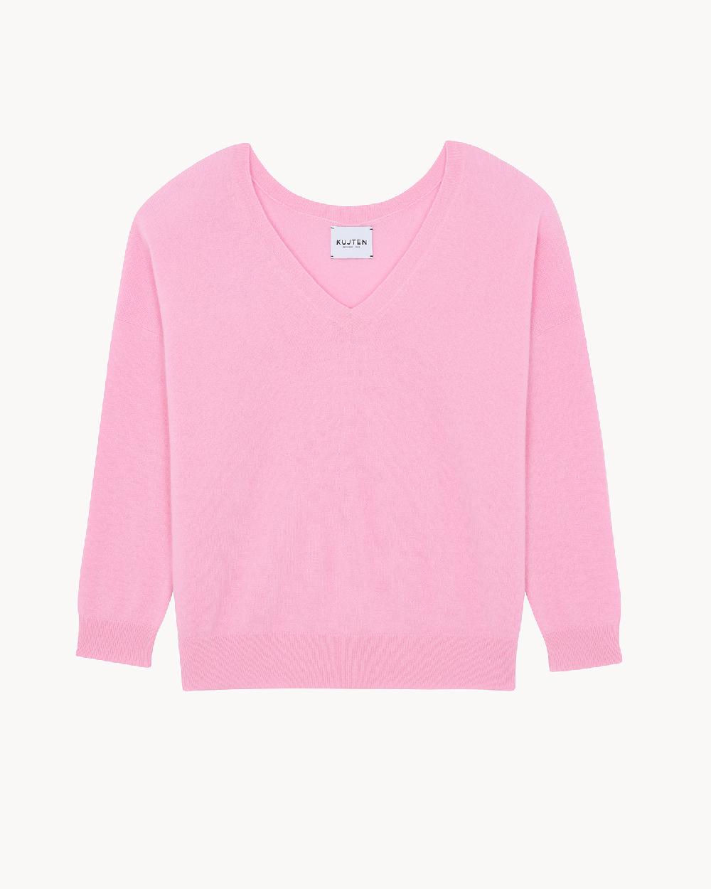 Kujten Pull Lolita Pull Cachemire Femme Col V Boyfriend 2 Fils