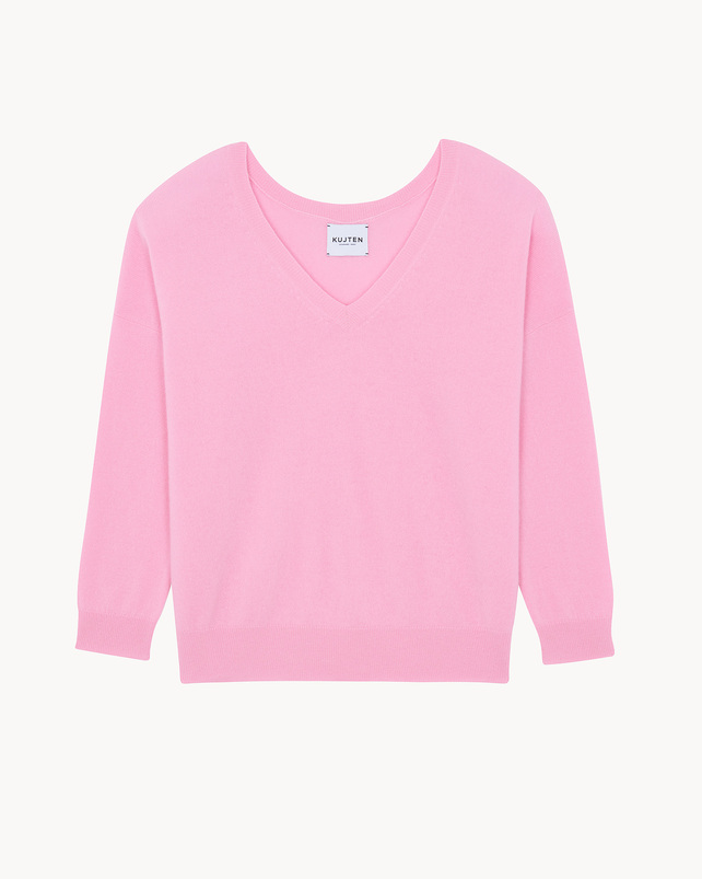 kujten Pull lolita Pull Cachemire Femme Col V Boyfriend 2 fils