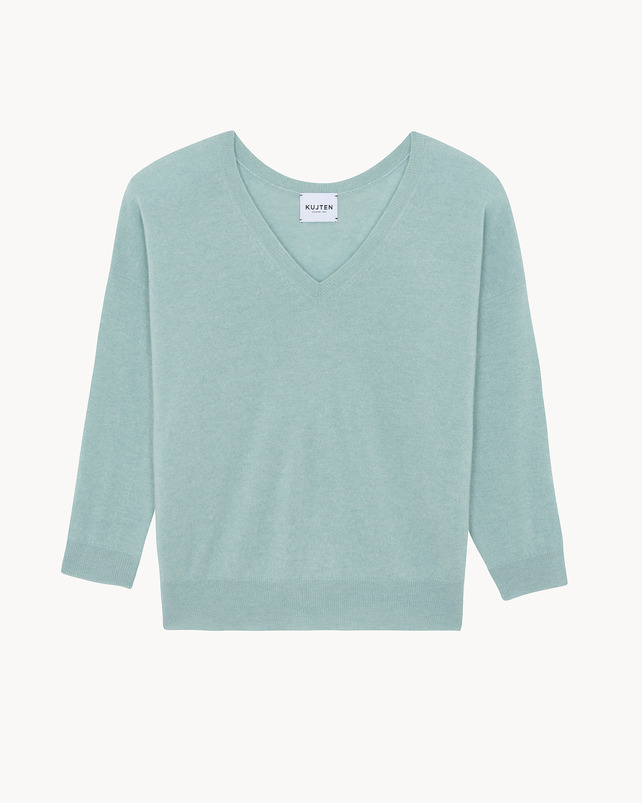 kujten Pull lolita Pull Cachemire Femme Col V Boyfriend 2 fils