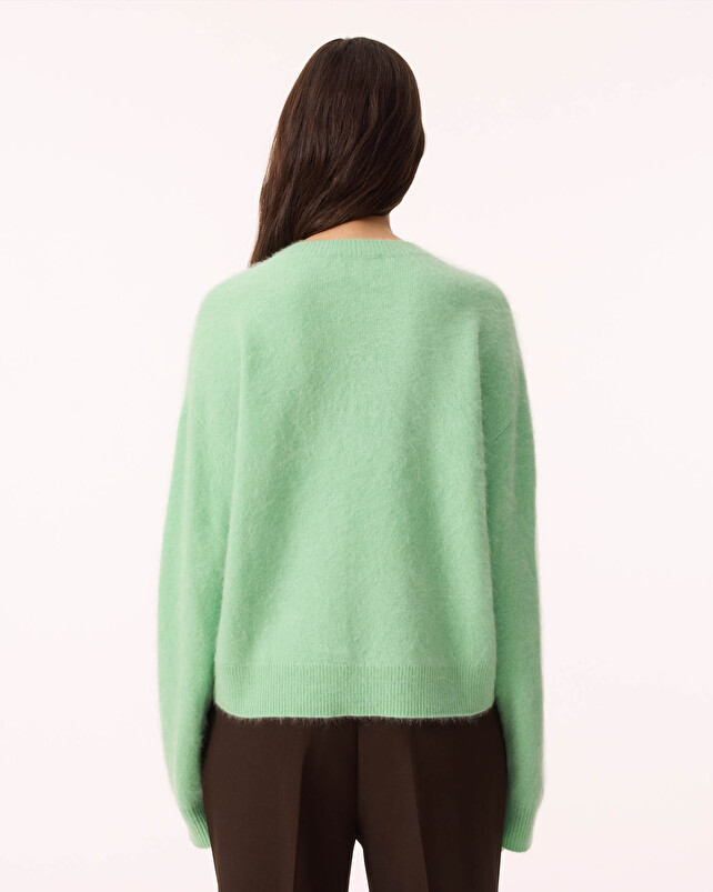 Kujten Pull Loty Pull Cachemire Femme Col Rond 4 Fils