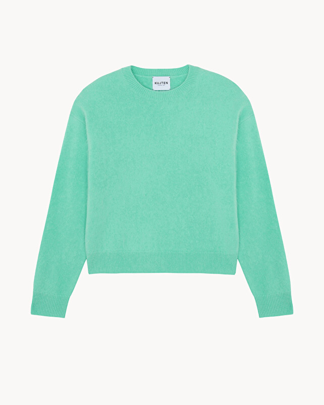 Kujten Pull Loty Pull Cachemire Femme Col Rond 4 Fils