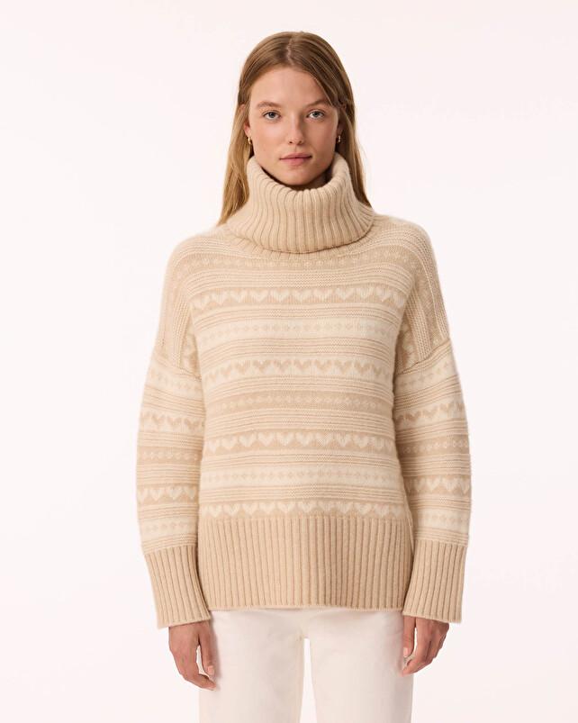 Kujten Pull Loulou Pull Cachemire Col Roulé Oversize 8 Fils