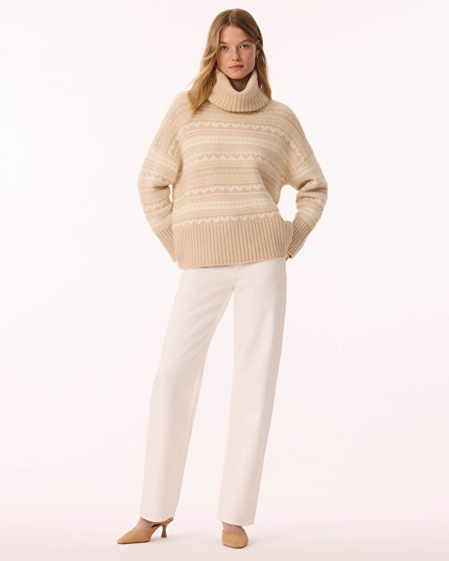 kujten Pull loulou Pull Cachemire Col Roulé Oversize 8 fils