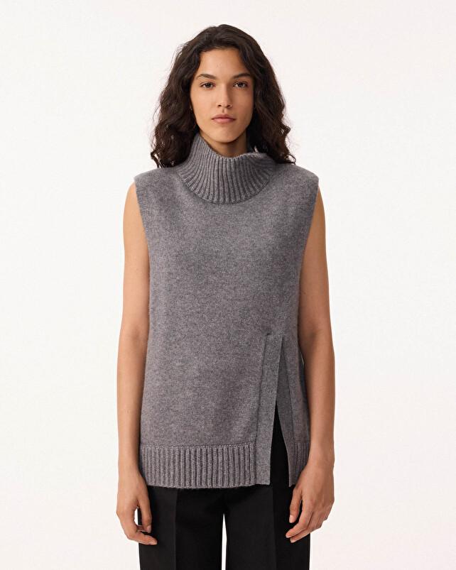 Kujten Pull Manal Pull Cachemire Femme Col Cheminée 4 Fils