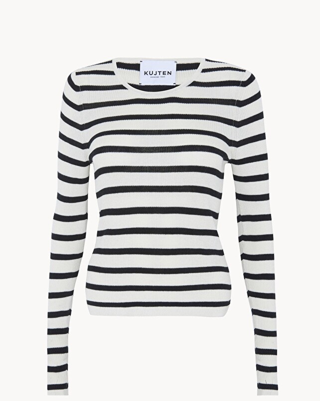 kujten Pull maori marin Pull marinière Soie et Cachemire 1 fil