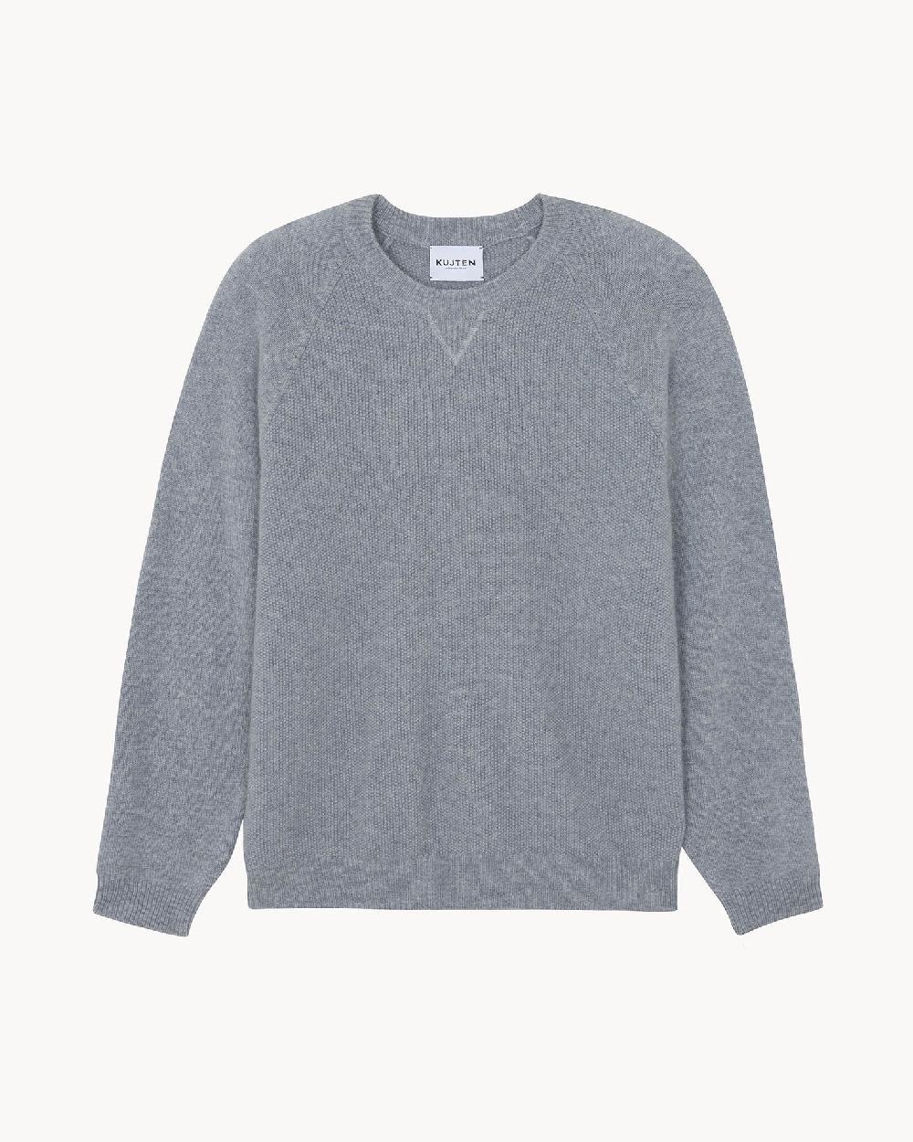 Kujten Pull Marceau Pull Cachemire Homme Col Rond 2 Fils