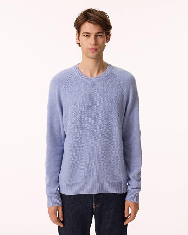 Kujten Pull Marceau Pull Cachemire Homme Col Rond 2 Fils