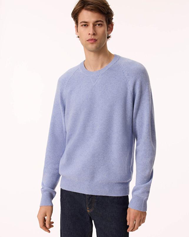 kujten Pull marceau Pull Cachemire Homme Col Rond 2 fils
