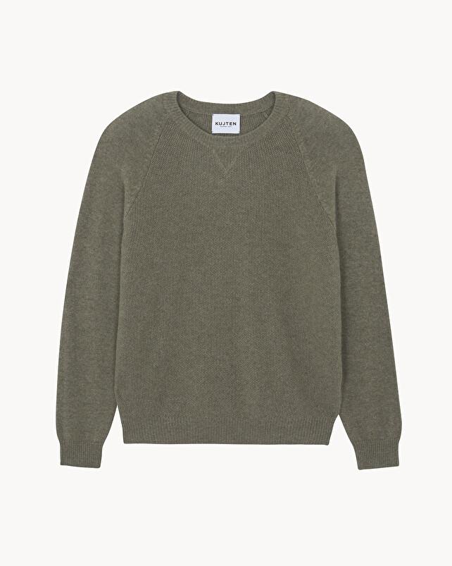 kujten Pull marceau Pull Cachemire Homme Col Rond 2 fils