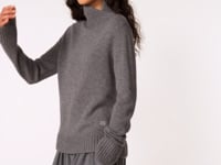 Kujten Pull Marusya Pull Cachemire Femme Col Cheminée 6 Fils