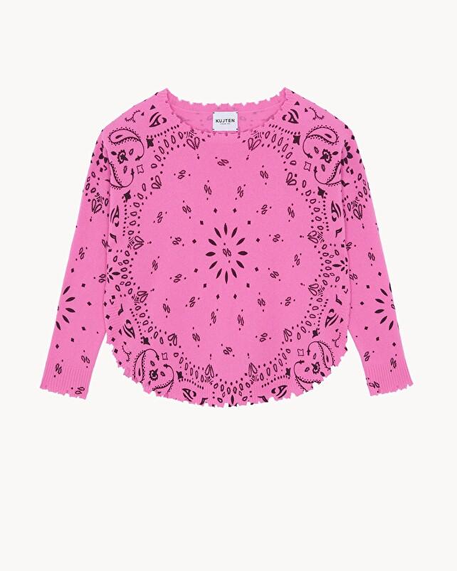 Kujten Pull Mela Bandana Pull Cachemire Col Rond Liquette 2 Fils