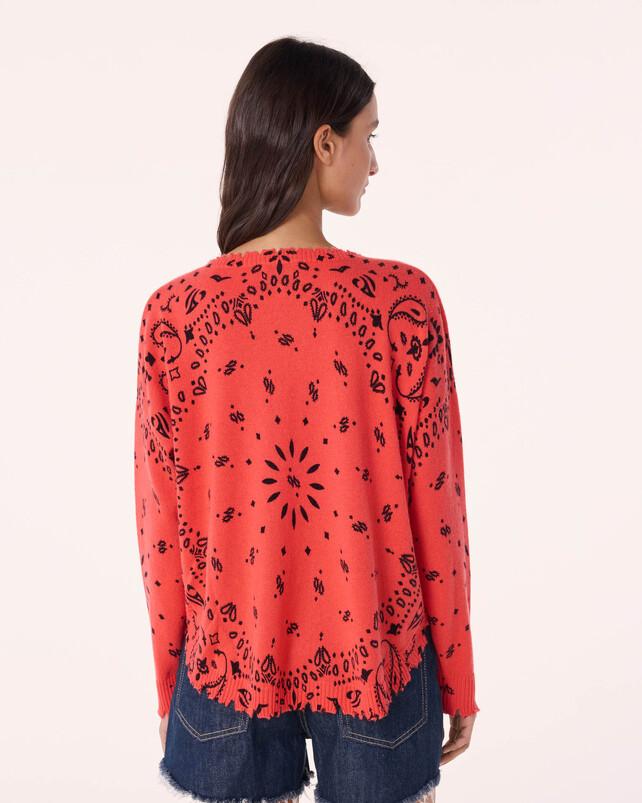 Kujten Pull Mela Bandana Pull Cachemire Col Rond Liquette 2 Fils