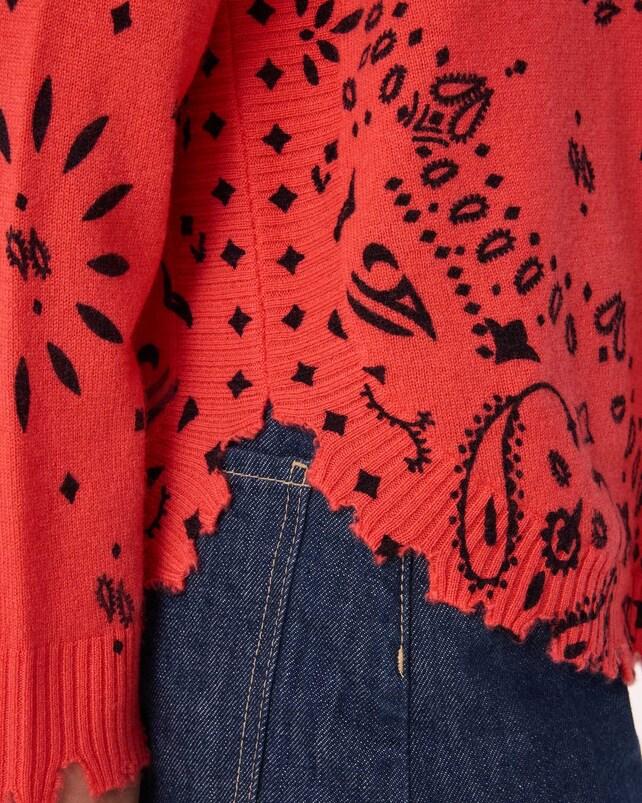 Kujten Pull Mela Bandana Pull Cachemire Col Rond Liquette 2 Fils