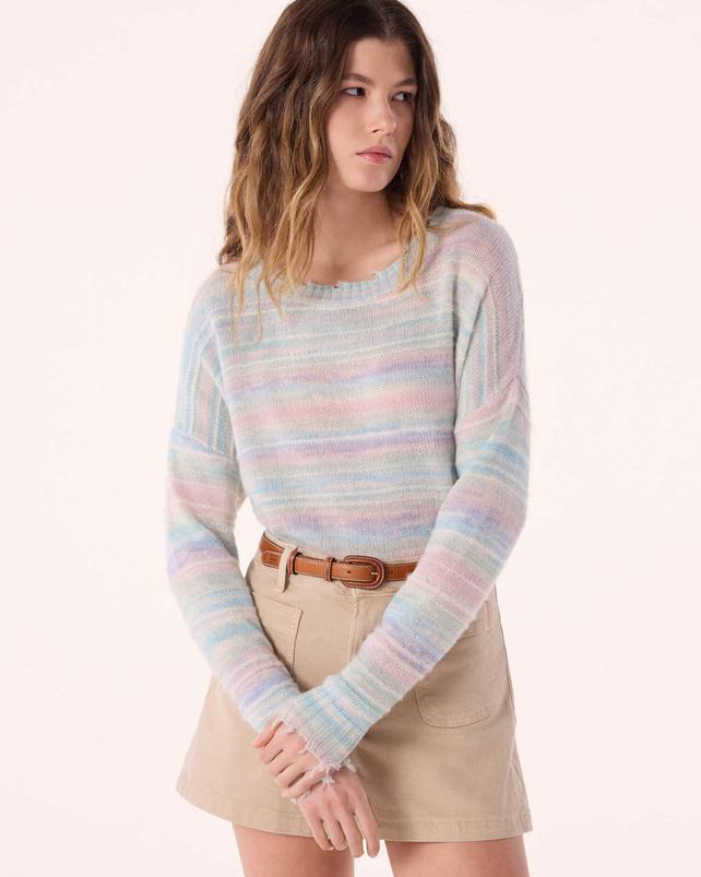 kujten Pull mela pastel Pull Cachemire Space Dye 2 fils