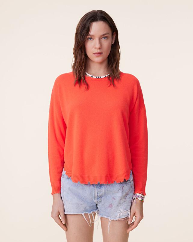 Kujten Pull Mela Pull Cachemire Col Rond Liquette 2 Fils