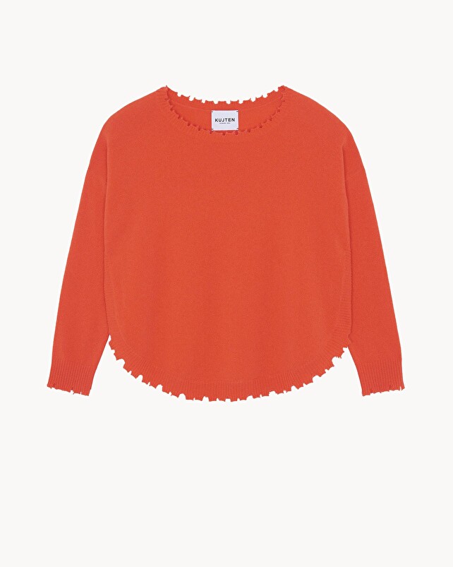 Kujten Pull Mela Pull Cachemire Col Rond Liquette 2 Fils